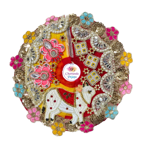 Multicolor Floral Designer Laddu Gopal Shringar Set