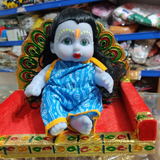 Adorable 8-Inch Silicon Ladoo Gopal