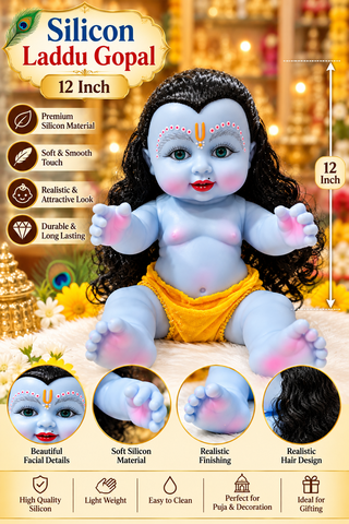 12 Inch Silicon Laddu Gopal