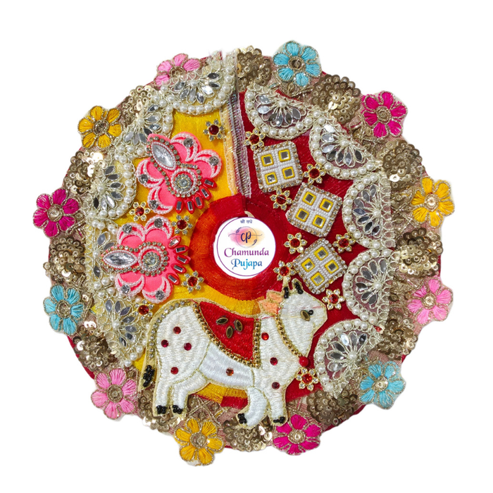 Multicolor Floral Designer Laddu Gopal Shringar Set