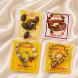 Mini Traditional Mala Set for Laddu Gopal Ji | Rudraksha, Tulsi, Vaijanti & Kamal Gatta Mala | 4-in-1 Kanha Ji Shringar Accessories