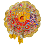 Yellow & Orange Designer Laddu Gopal Poshak – Heavy Shringar Design